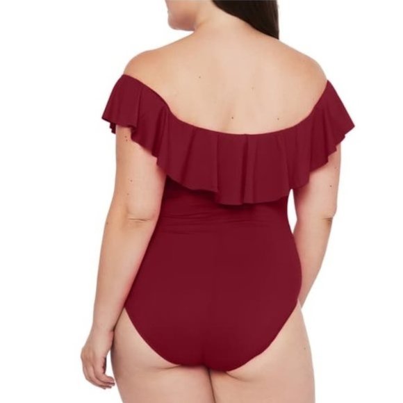La Blanca Swimwear Off the Shoulder One-Piece Swimsuit - Picture 2 of 7